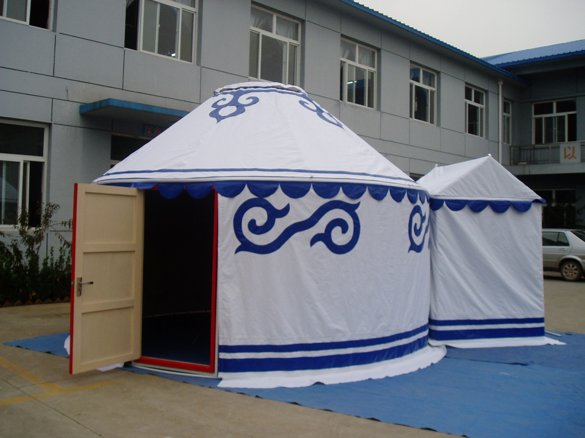 蒙古包高防水帆布加厚保温毡内衬黄色农家乐烧烤蒙古包3米4米5米6厂家