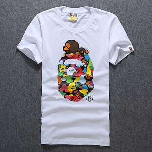 香港潮牌猿人卡通小猴子半袖2015年夏装时尚男士休闲短袖t恤衫tee