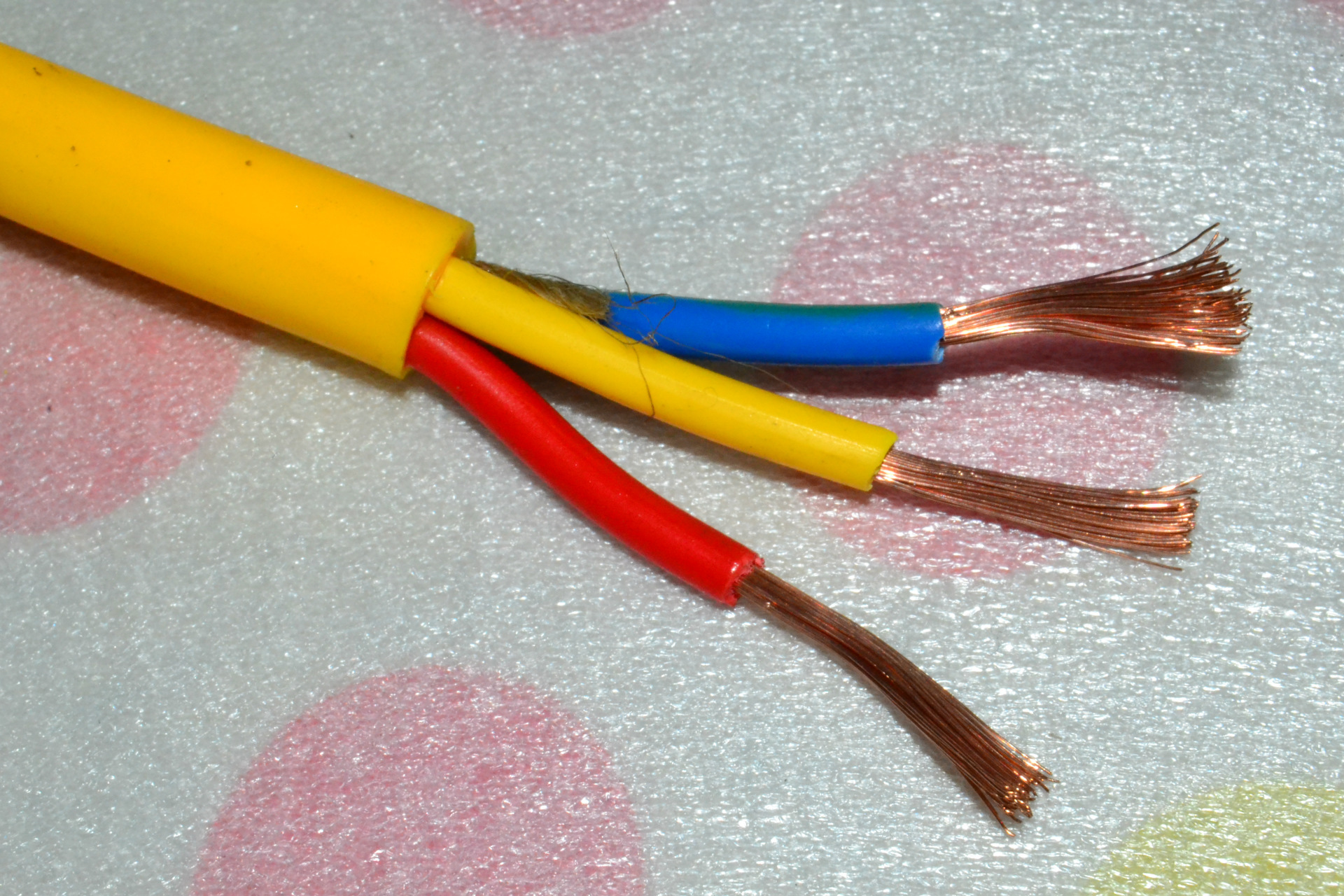 rvv电线电缆3芯 rvv电源线 rvv软线 rvv黄色软线 保证100%铜线