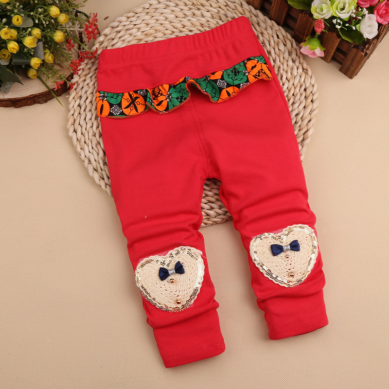 2015春季新款童裤女童打底裤小女孩裤子可爱公主宝宝纯棉百搭裤子