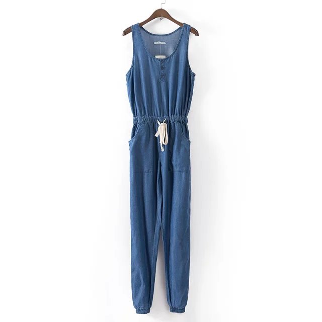 m4821 h41 欧美风 天丝牛仔连体裤批发