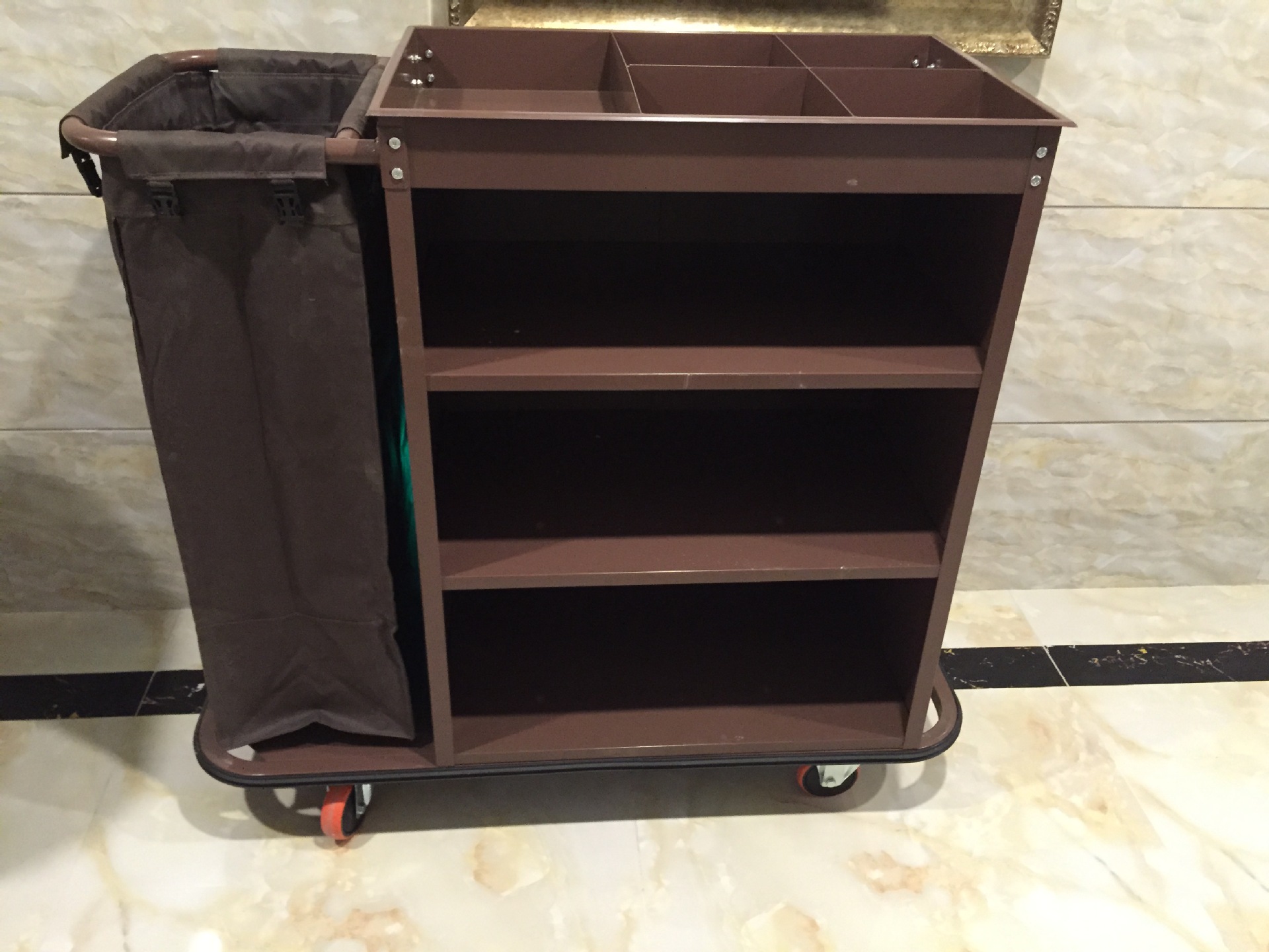 6厚酒店布草车 酒店客房服务车