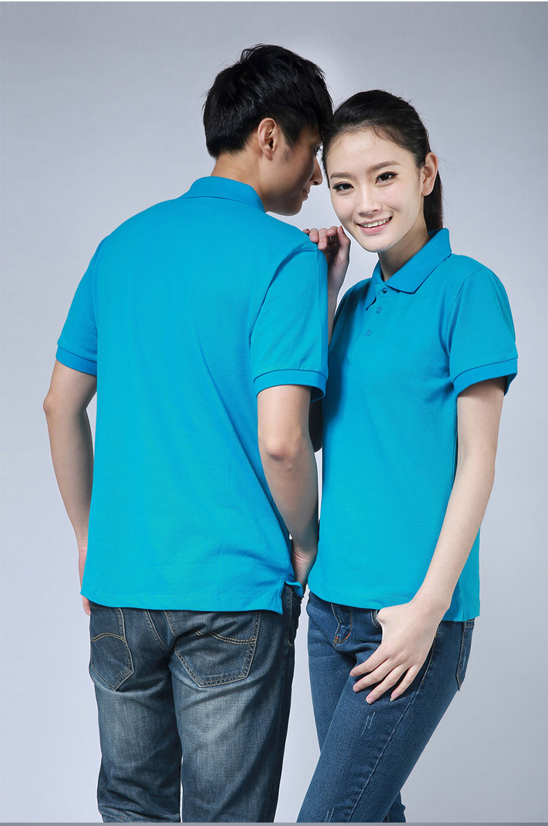 夏季新款时尚简约纯色t恤工作服 百搭短袖工装t恤 批发工作服图片_33