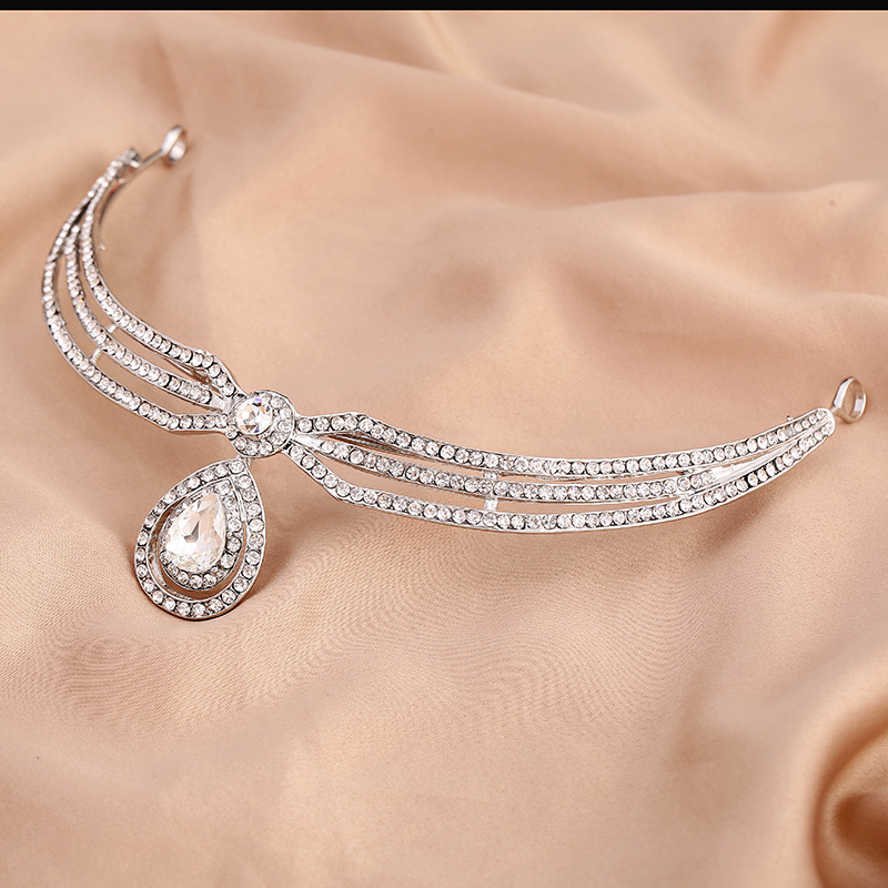 kls518约瑟芬皇后白金钻冕新娘皇冠 新娘婚纱皇冠配饰