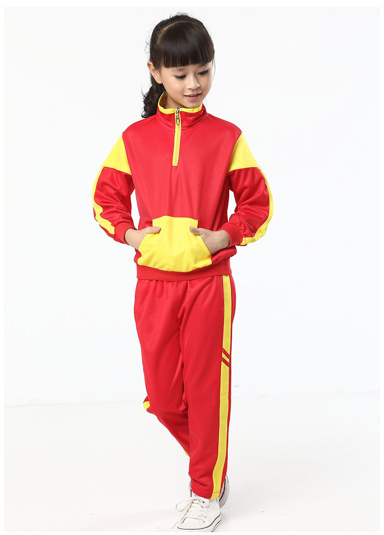 校服厂家 aq903秋季校服厂家定做 金光绒中学校服批发