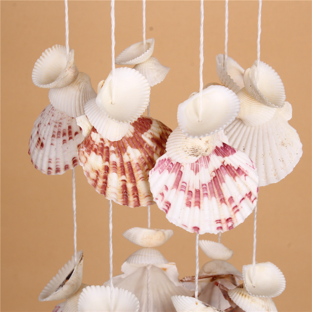 景区旅游纪念品天然海螺贝壳风铃 田园风格贝壳风铃家居装饰