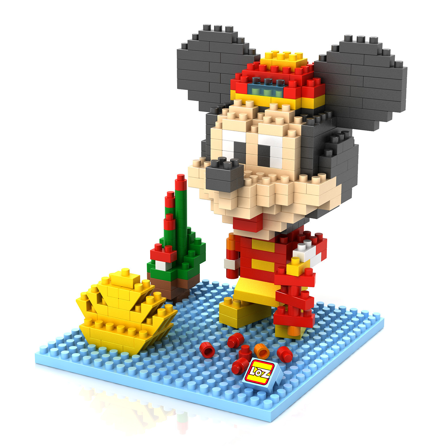 俐智loz钻石小颗粒积木 塑料拼装积木迪斯尼9438贺岁大头黛丝