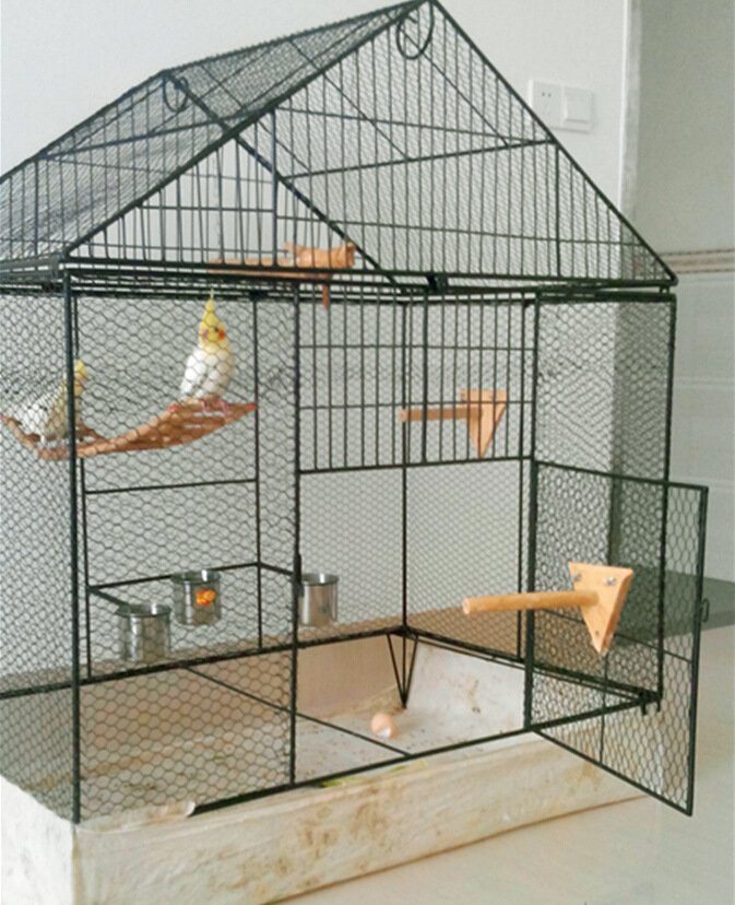 奔歌铁艺纯手工铁艺鸟笼超大号 橱窗鸟 笼