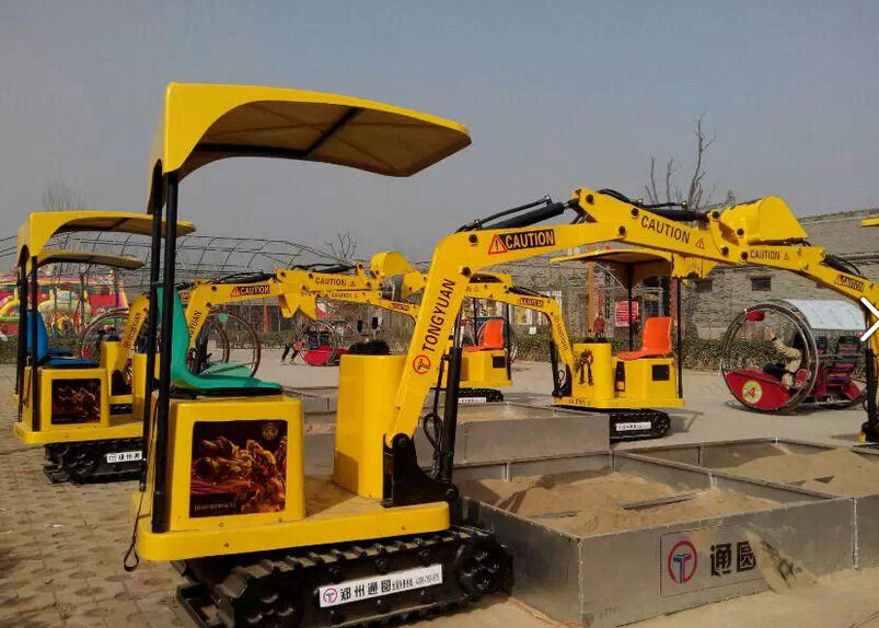 新型游乐设备儿童钩机液压机械系统儿童玩具电动儿童挖掘机