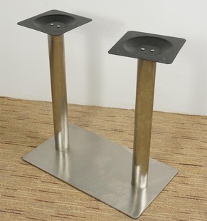 供应长方形不锈钢桌脚支架 西餐厅餐台脚 五金吧桌脚 厂家直销