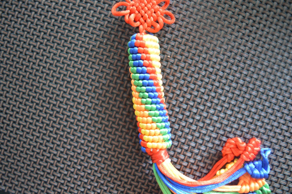 藏传佛教金刚结车挂车饰 圆柱体金刚结 宗教用品