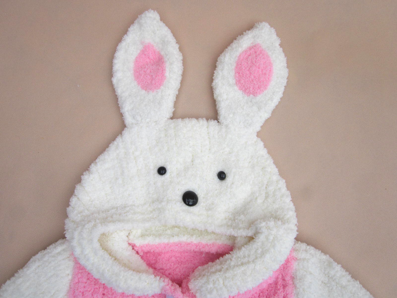 【鸿与然】宝宝毛线外衣儿童毛衣小兔子动物外套