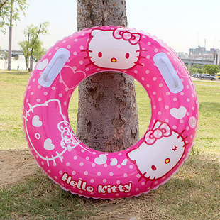 韩国正品hello kitty 游泳圈 凯蒂猫儿童安全手把救生圈