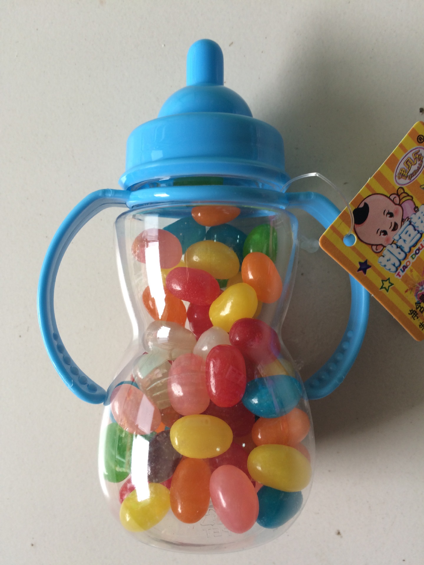 80克【奶瓶糖】 软糖 脆皮糖 彩豆玩具糖批发