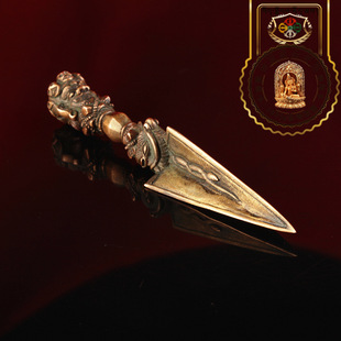 西藏红马头明王老天铁托甲普巴杵护身符 挂件 配饰