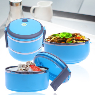 s2511双层不锈钢保温盒 保温饭盒双层饭盒 韩式不锈钢饭盒 保鲜盒