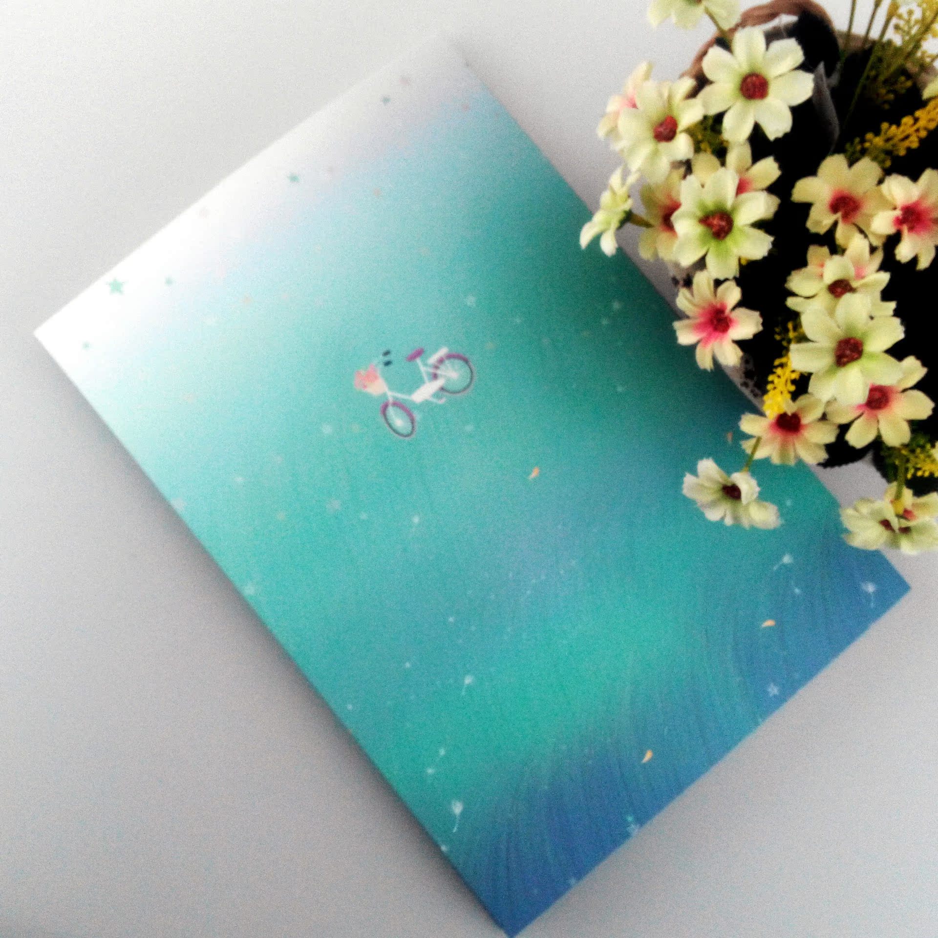 手绘风景图案纸书皮 学生文具书套批发