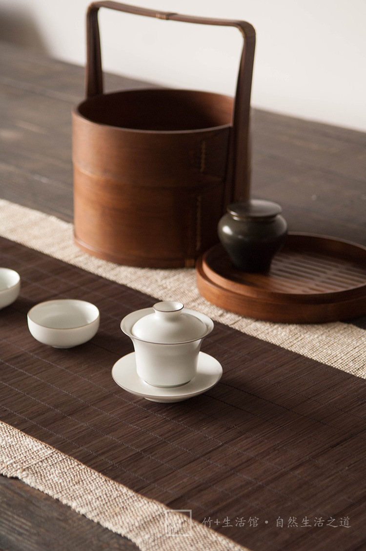 竹  日式竹茶席 茶道配件 竹帘 竹茶垫 壶垫杯垫 桌旗 中细款