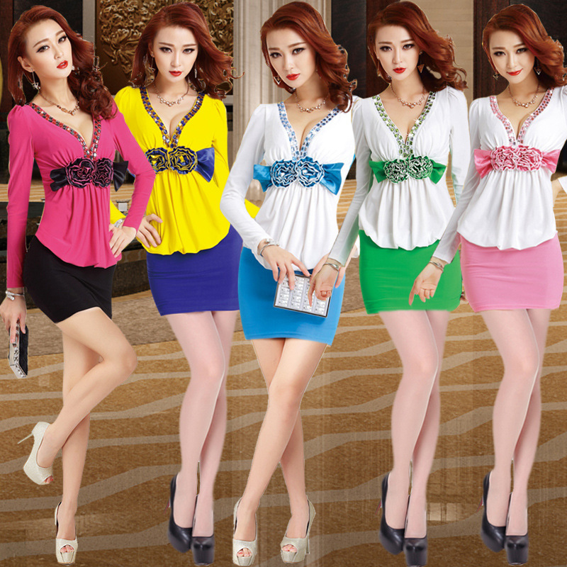 新款夜场夜总会ktv制服 酒店酒吧女服务员工作娱乐会所dj公主服装