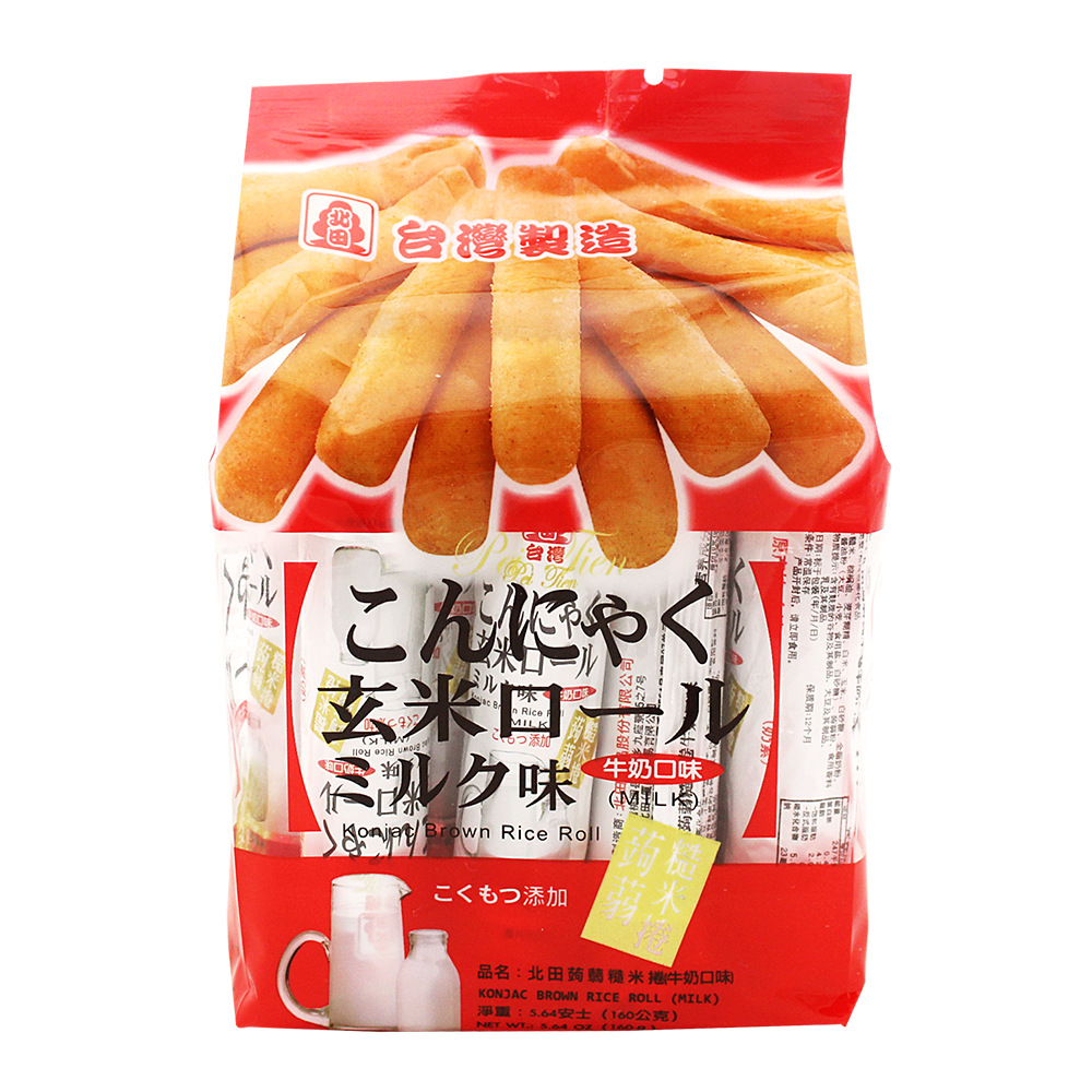 进口休闲食品_台湾进口休闲食品 北田糙米卷牛奶 五谷