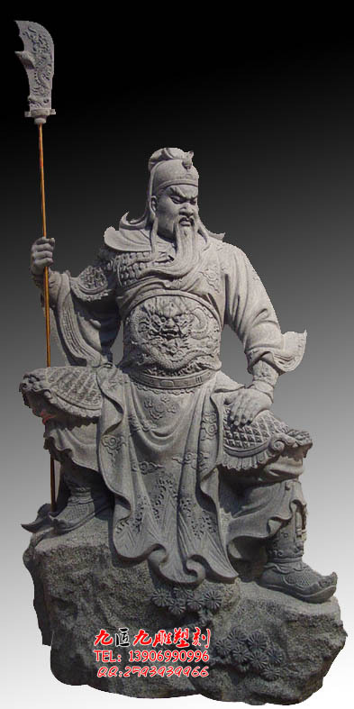 石雕系列,关公石像,四大天王,八大仙,土地公,和尚,金刚力士