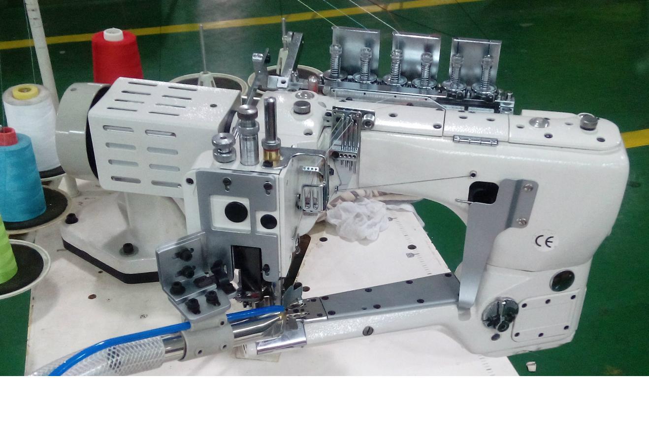 厂家直销曲臂绷缝机 4针6线曲臂拼缝机 工业缝纫机