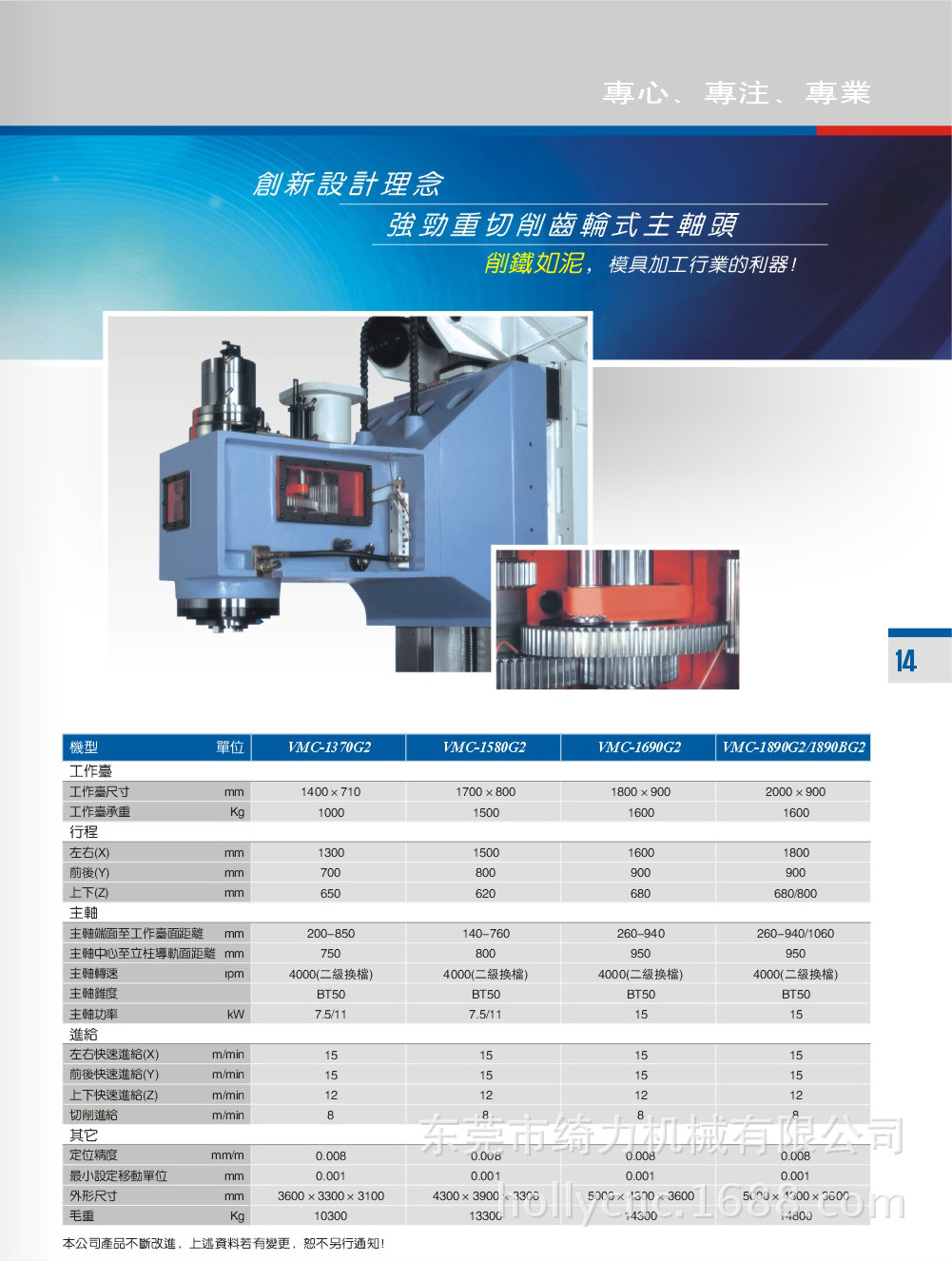 廣東東莞【東莞直銷】 齒輪頭硬軌立式數控加工中心vmc-1580g 24小時