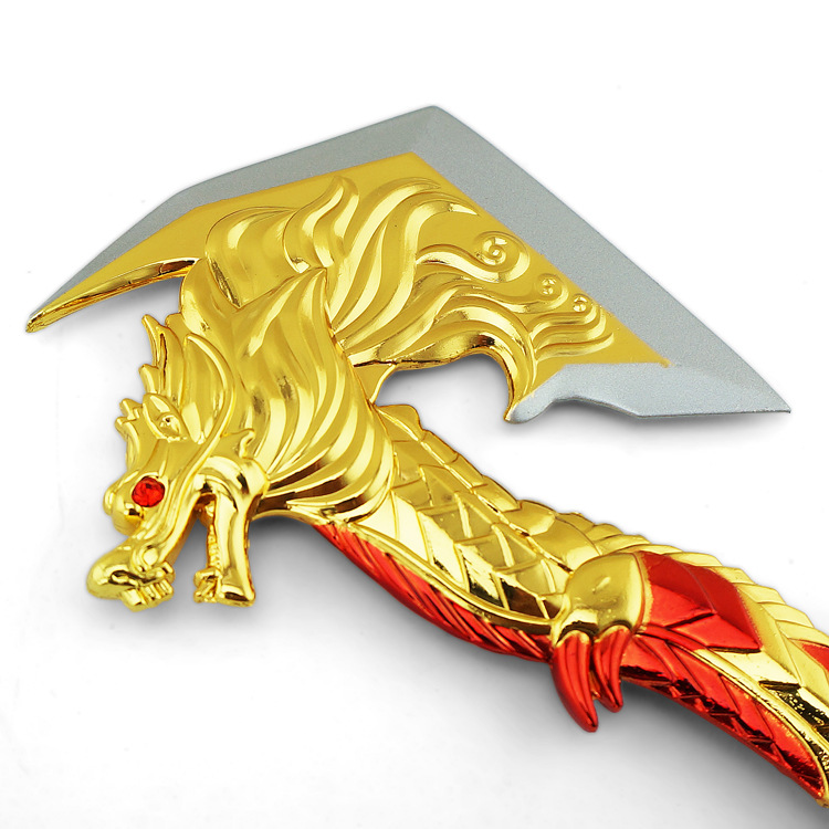 穿越cf周边 斧子 15厘米战斧 龙啸手斧 带皮套战龙斧子 斧头