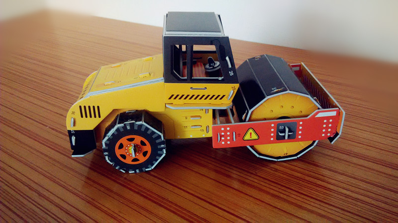 3d立体拼图 摆摊送礼都可以 儿童益智早教玩具 diy手工压路机模型