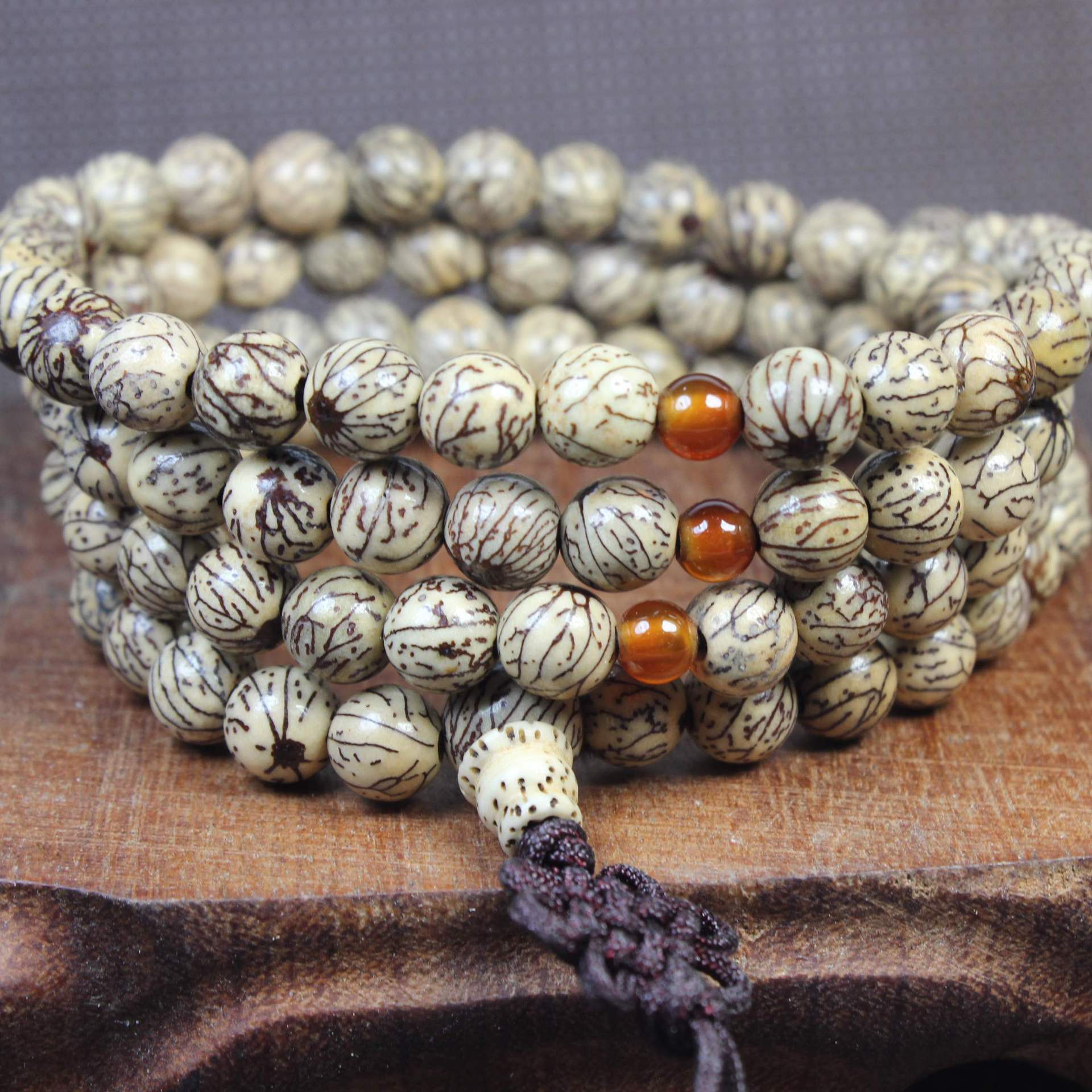 金线菩提 本色金线菩提子108颗 金线菩提子批发