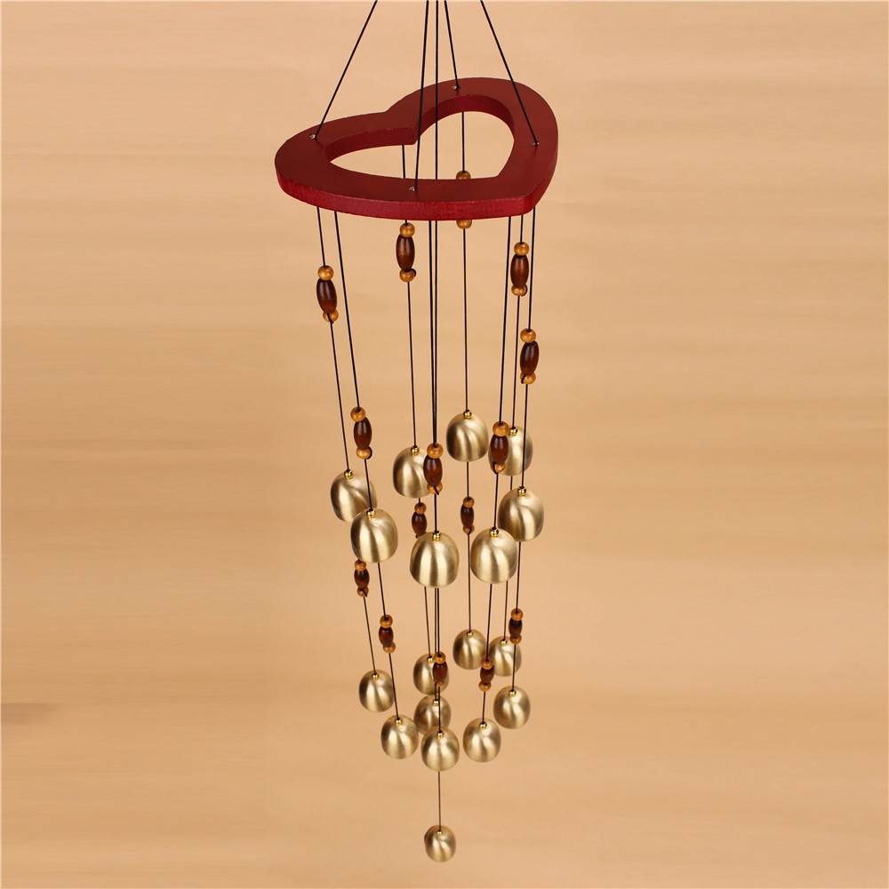 厂家直销风铃批发 实木串珠小钟风铃 家居门饰礼品风铃批发