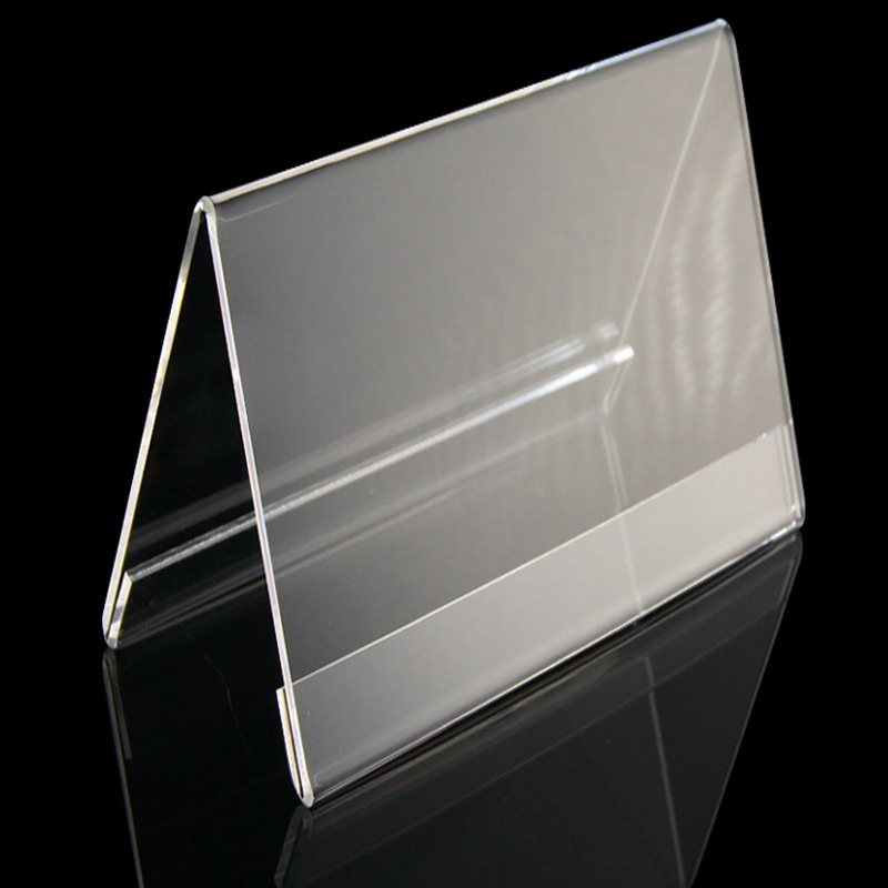 厂家直销有机玻璃台签展示牌台卡水晶桌牌透明亚克力菜单标价台卡