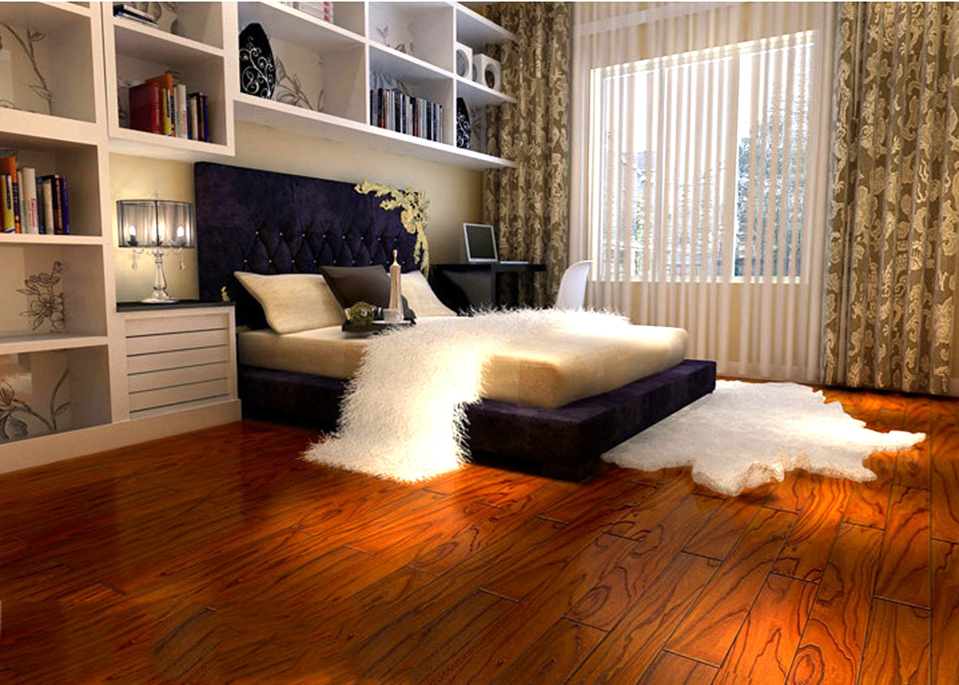 榆木浮雕多层实木复合地板15mm厚 厂家直销 ymfd01