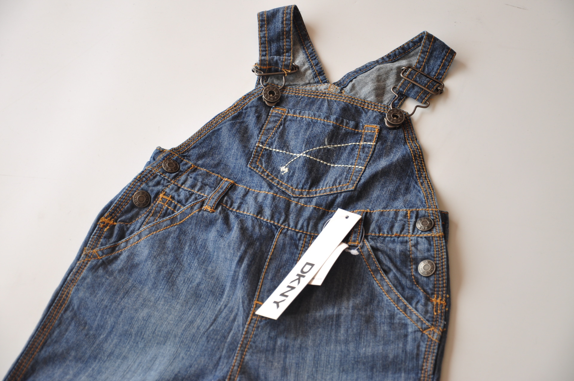 a15t1f214 欧美大牌男婴小童水洗薄牛仔全开裆高品质背带裤