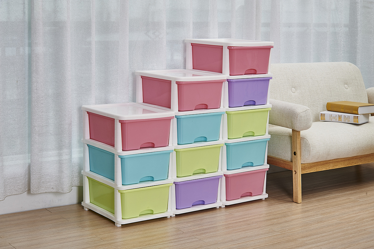 厂家直销多功能糖果色抽屉柜宝宝衣柜塑料抽屉式储物柜整理柜抽屉