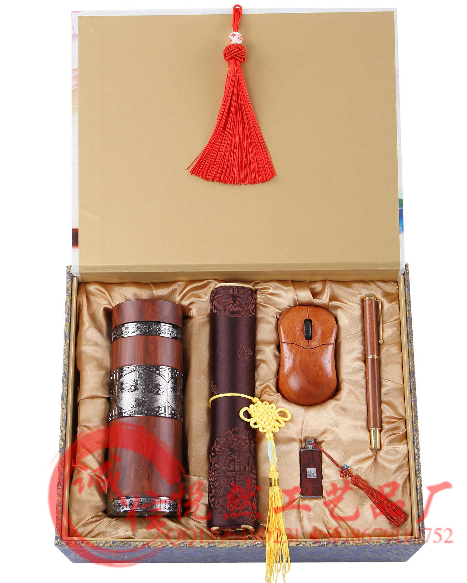 济宁红木特色办公礼品套装 高档中国风创意新奇特中秋国庆礼物