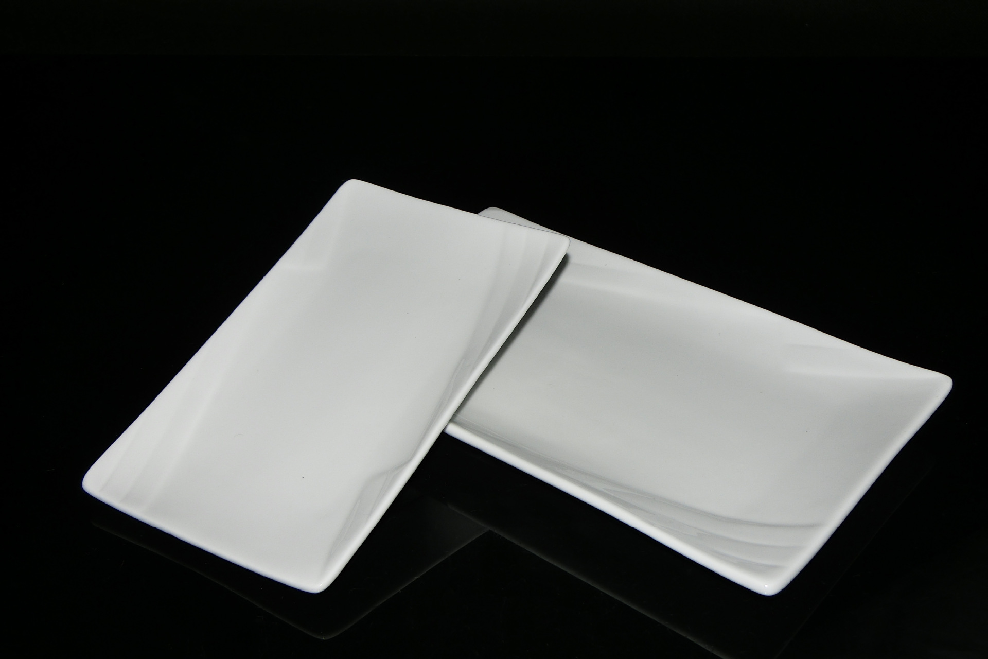 白色镁质陶瓷 无极闪电 长方盘子牛排羊排酒店餐具厂家批发订制