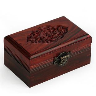 红木工艺品 酸枝长方首饰盒 中式仿古印章盒子 玉器盒收藏盒