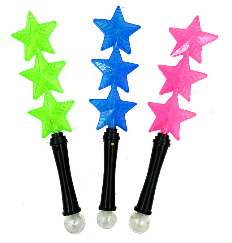 大号五角星爱心棒 荧光棒 发光棒 电子闪光棒 批发节日演唱会道具