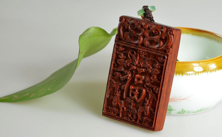 小叶紫檀461牌 福工艺木雕小件包邮