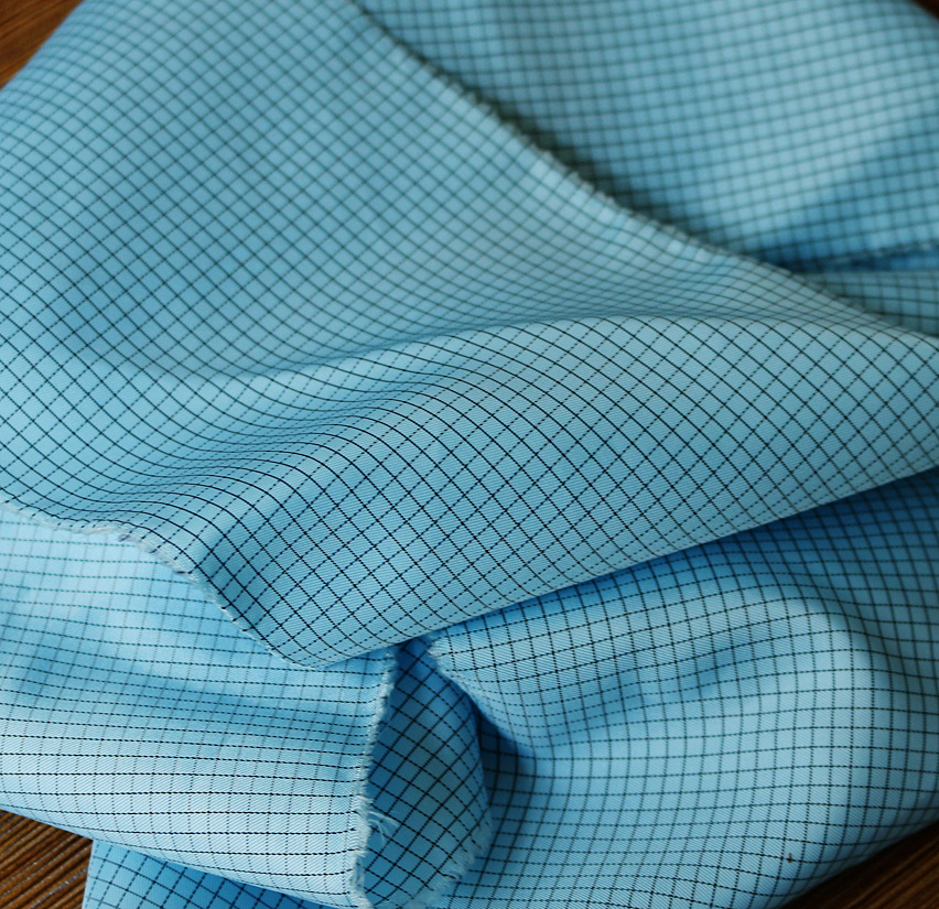 25cm格子防静电布料,摩擦电阻 150v的防静电面料