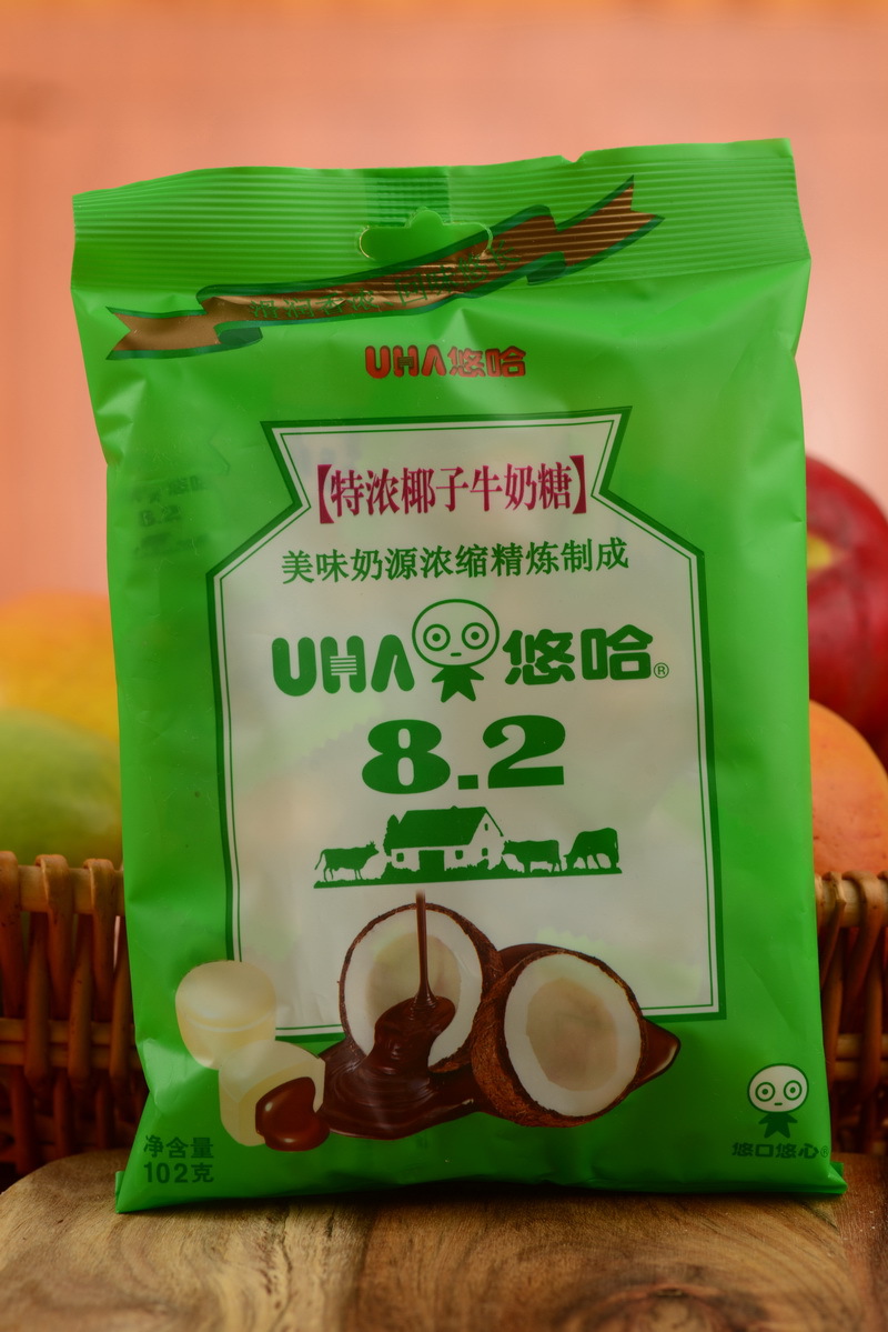 悠哈uha特浓椰子/草莓/清凉/牛奶糖102g