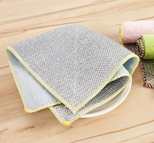 创意金银丝毛绒双面超强吸水抹布厨房洗碗布清洁布强力去污不沾油