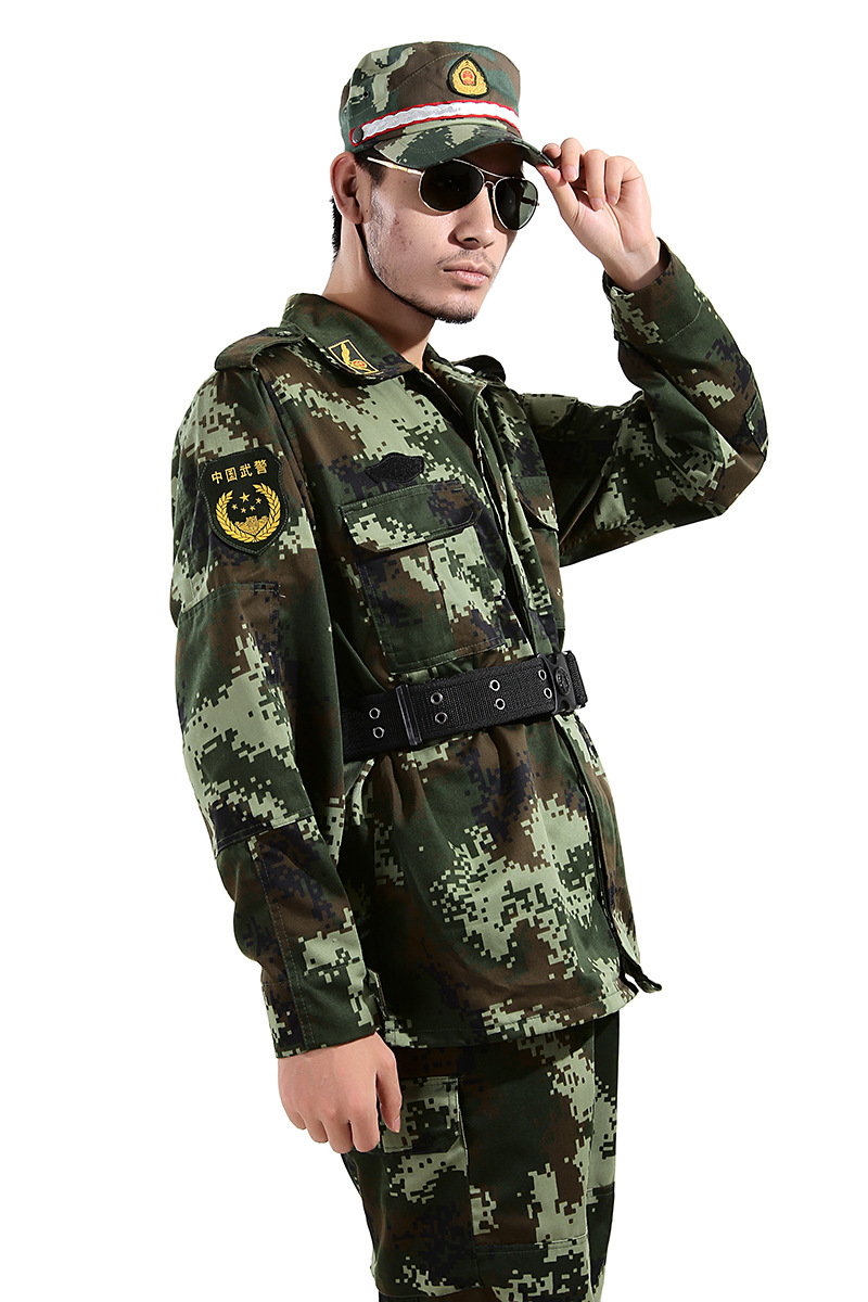 批发07式武装消防数码丛林迷彩服 迷彩作训服 作战服