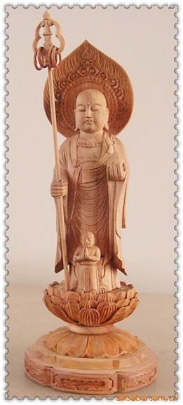 木雕工艺品:白檀水子地藏特注品